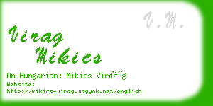 virag mikics business card